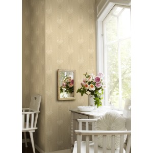 PAPEL PINTADO BORAS ANNO ELLEN OCRE