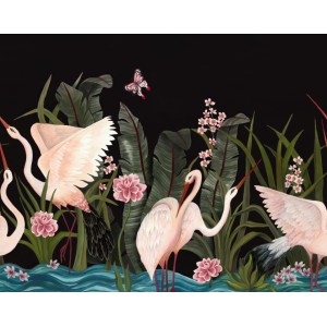 MURAL COORDONNE 40AN LAURA TORROBA NEG/ROSA/VERDE