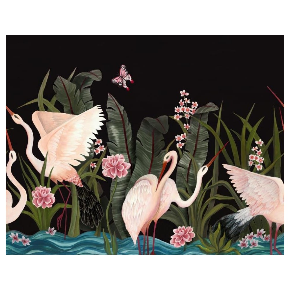 MURAL COORDONNE 40AN LAURA TORROBA NEG/ROSA/VERDE