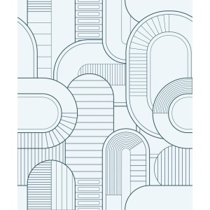 PAPEL PINTADO COORDONNE 40AN MASTEN BLA/MAL/VERDE