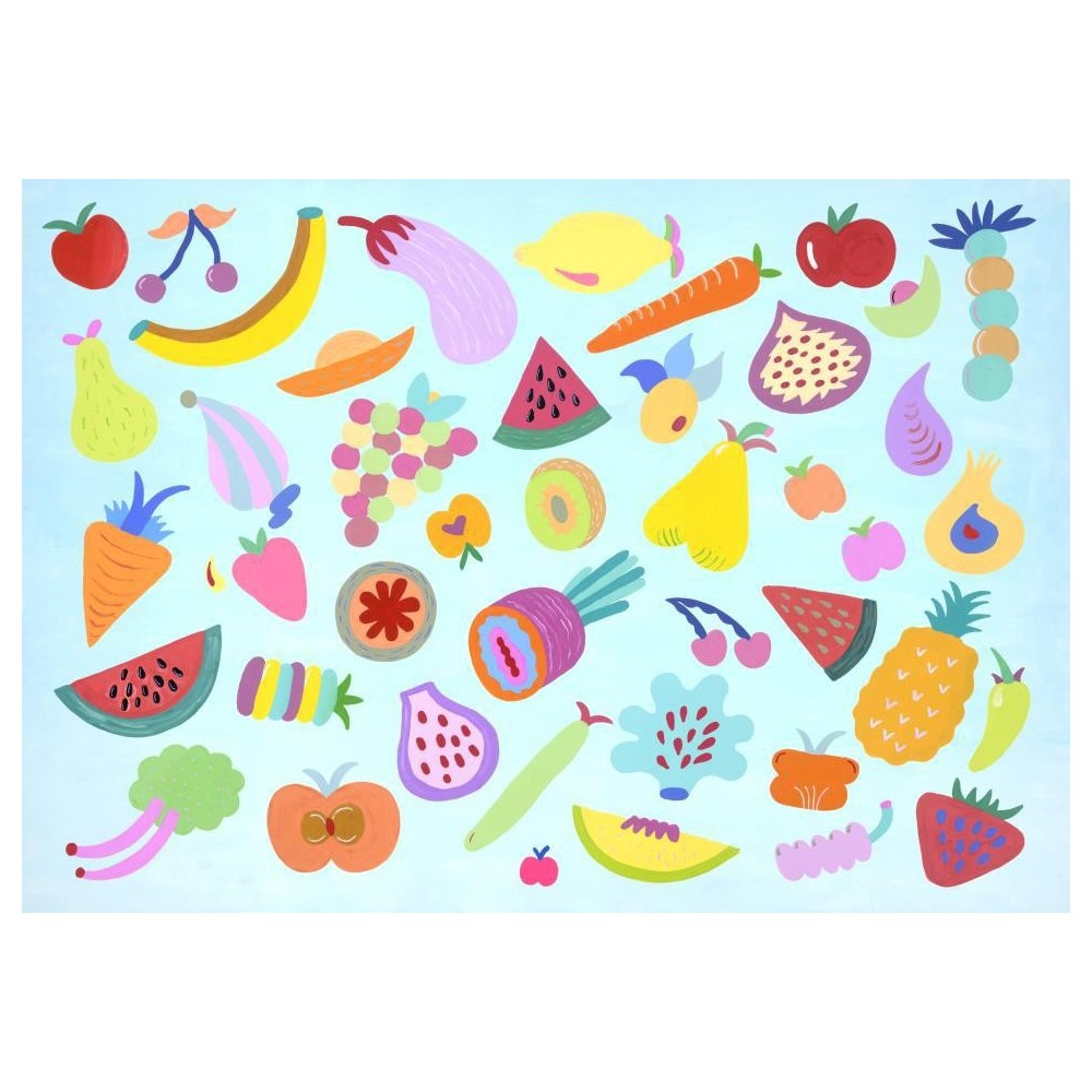 MURAL COORDONNE 40AN ZOSEN VERDE/AZUL/AMAR/FUSHIA