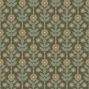 PAPEL PINTADO TRES TINTAS LYCKEBO VERDE/MAR/BLANCO