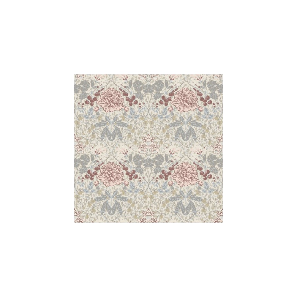 PAPEL PINTADO TRES TINTAS LYCKEBO GRIS/FRAMB/VERDE