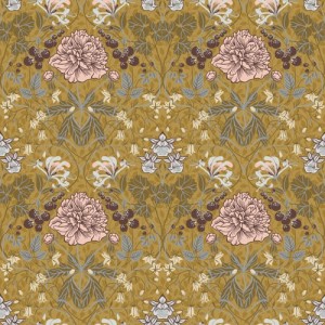 PAPEL PINTADO TRES TINTAS LYCKEBO AMAR/GRIS/MARRON