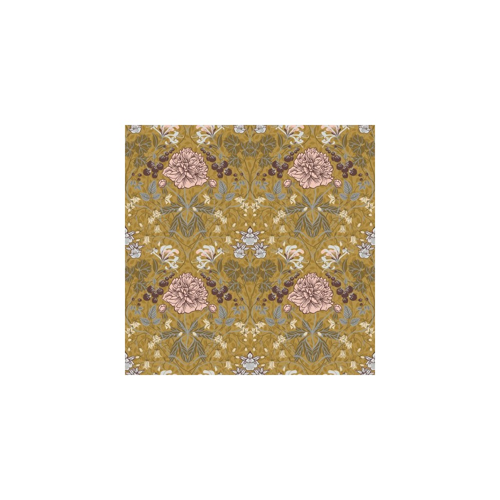 PAPEL PINTADO TRES TINTAS LYCKEBO AMAR/GRIS/MARRON