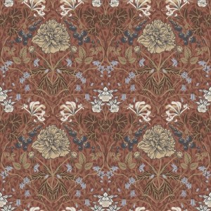 PAPEL PINTADO TRES TINTAS LYCKEBO TEJA/CREMA/BLAN