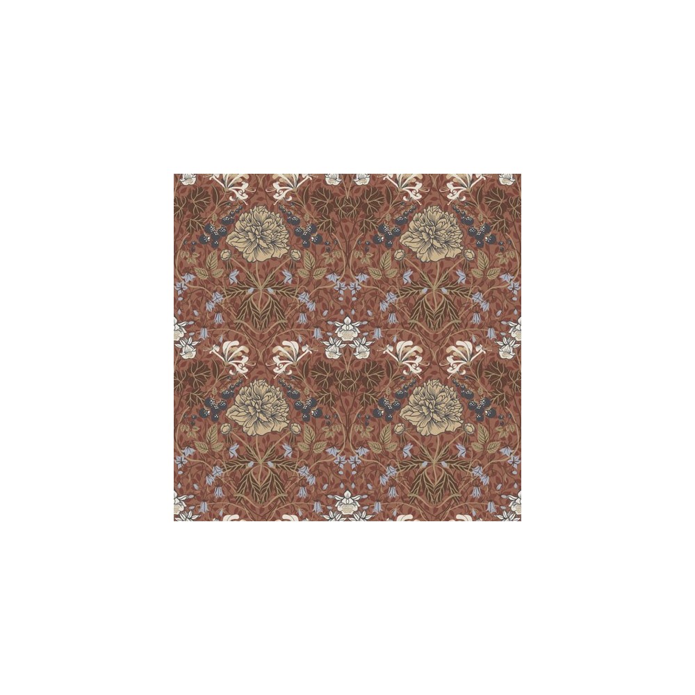 PAPEL PINTADO TRES TINTAS LYCKEBO TEJA/CREMA/BLAN