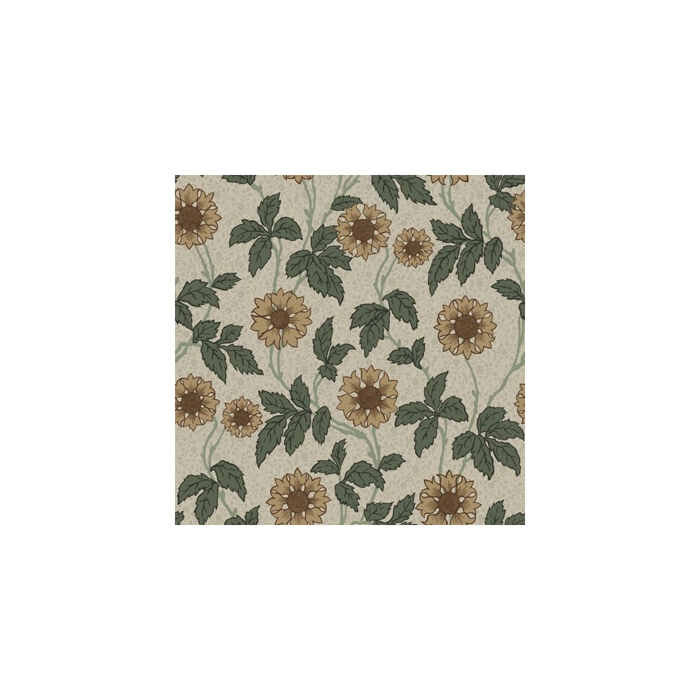 PAPEL PINTADO TRES TINTAS LYCKEBO GRIS/VER/MARRON