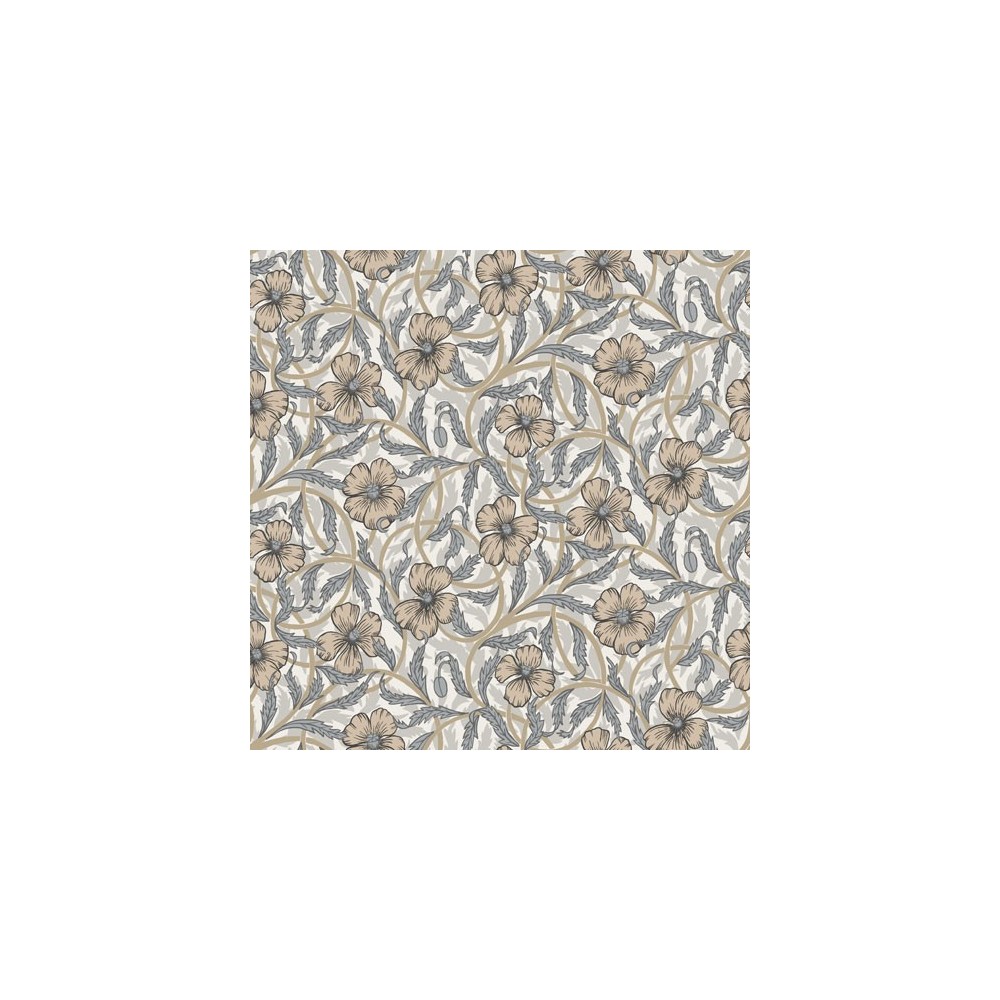 PAPEL PINTADO TRES TINTAS LYCKEBO BLANC/AZUL/BEIGE