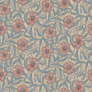 PAPEL PINTADO TRES TINTAS LYCKEBO CORAL/BEIGE/VERD