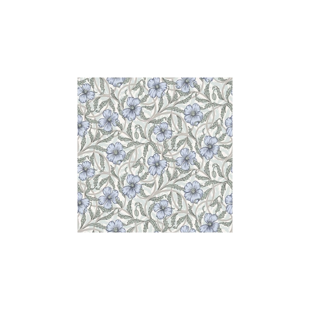 PAPEL PINTADO TRES TINTAS LYCKEBO AZUL/VERDE/GRIS