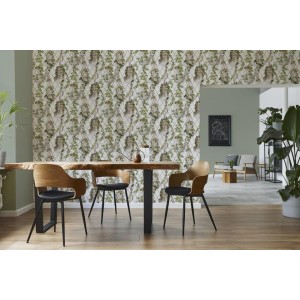 PAPEL PINTADO COORDONNE MAXIMALISM STATUES BL/VERD