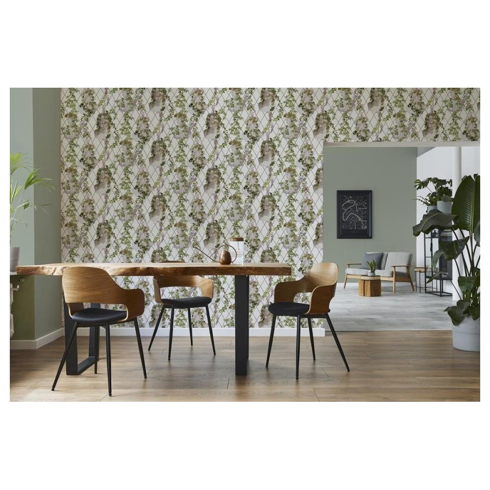 PAPEL PINTADO COORDONNE MAXIMALISM STATUES BL/VERD