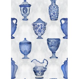 PAPEL PINTADO COORDONNE MAXIMALISM PORCELAIN BL/AZ