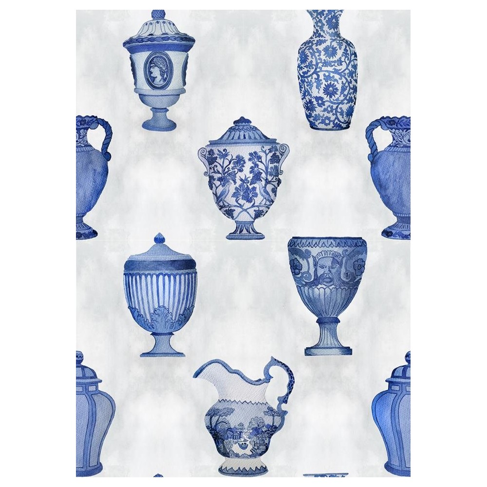 PAPEL PINTADO COORDONNE MAXIMALISM PORCELAIN BL/AZ