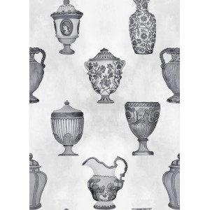 PAPEL PINTADO COORDONNE MAXIMALISM PORCELAIN BL/GR