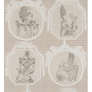 PAPEL PINTADO COORDONNE MAXIMALISM THEATRE BEIGE