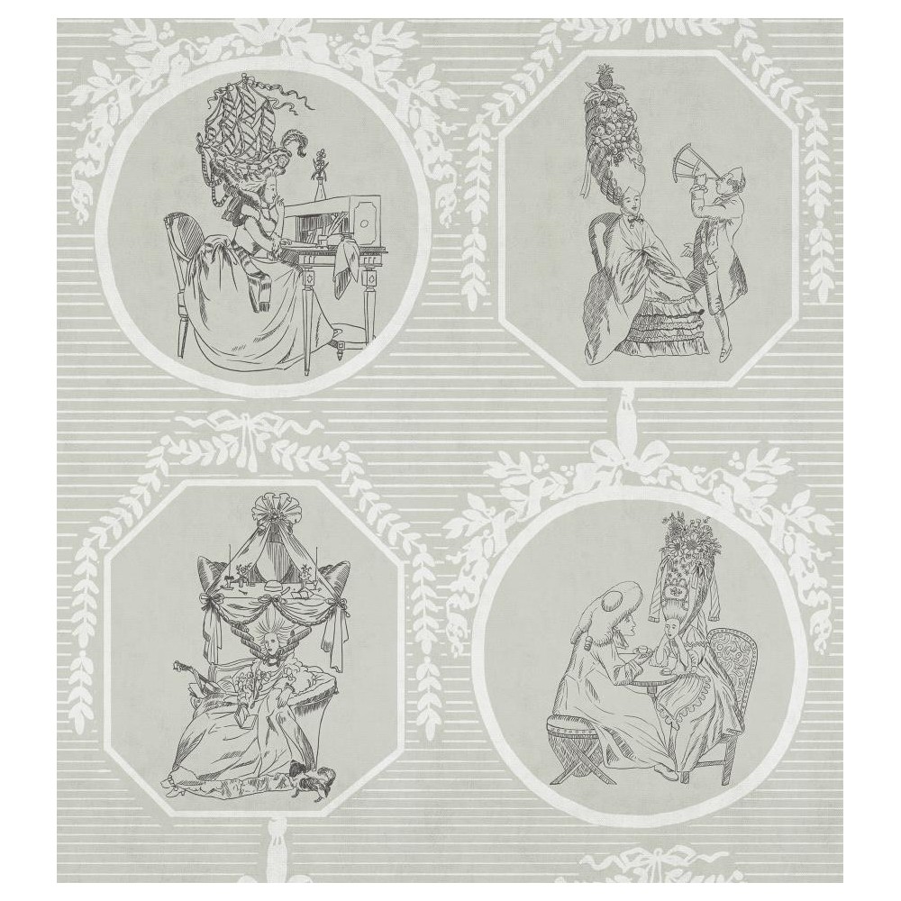 PAPEL PINTADO COORDONNE MAXIMALISM THEATRE VERD/BL