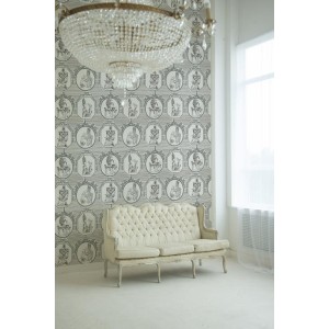 PAPEL PINTADO COORDONNE MAXIMALISM THEATRE BLAN/GR