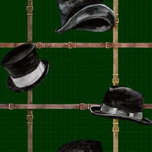 PAPEL PINTADO COORDONNE WANDER ASCOT VERD/MAR/NEGR