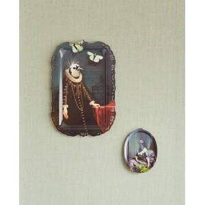 PAPEL PINTADO EIJFFINGER MUSEUM VERDE AGUA/DORADO