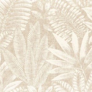 PAPEL PINTADO CASAMANCE KARABANE ALOES BEIGE/BLAN