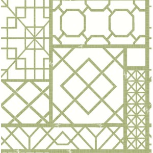 PAPEL PINTADO LA MAISON CHARLESTON ESMERALDA/BLANC