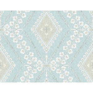 PAPEL PINTADO LA MAISON CHARLESTON AZUL/BEIGE/AGUA