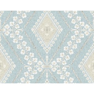 PAPEL PINTADO LA MAISON CHARLESTON AZUL/BEIGE/OCRE