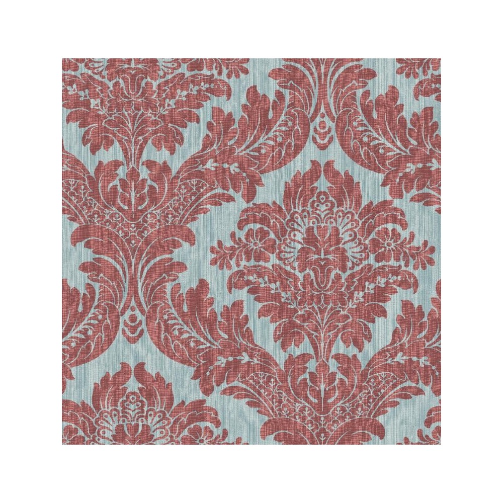 PAPEL PINTADO LA MAISON CHARLESTON AZUL/TEJA