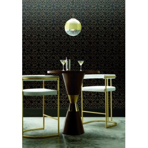 PAPEL PINTADO COORDONNE 24 KARAT EMPIRE NEGRO/DORA