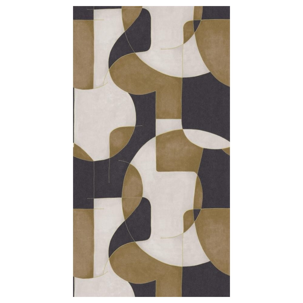 PAPEL PINTADO CASADECO GALLERY OP ART CREMA/NEG/OC