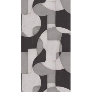 PAPEL PINTADO CASADECO GALLERY OP ART GRIS/NEGRO