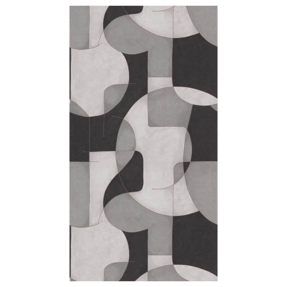 PAPEL PINTADO CASADECO GALLERY OP ART GRIS/NEGRO