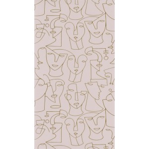 PAPEL PINTADO CASADECO GALLERY PORTRAIT ROSA/DORAD