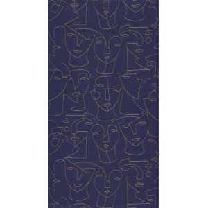 PAPEL PINTADO CASADECO GALLERY PORTRAIT MORADO/DOR