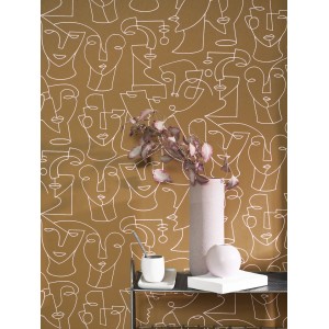 PAPEL PINTADO CASADECO GALLERY PORTRAIT OCRE