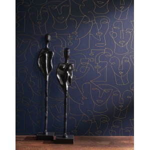 PAPEL PINTADO CASADECO GALLERY PORTRAIT MORADO/DOR