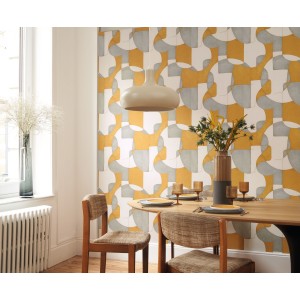 PAPEL PINTADO CASADECO GALLERY OP ART BLA/GR/MOSTA