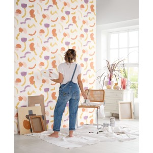 PAPEL PINTADO CASADECO GALLERY MOUVEMENT BL/TEJ/MA