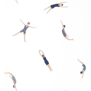 PAPEL PINTADO CASELIO ONLY BLUE FUNNY SWIM BL/AZ