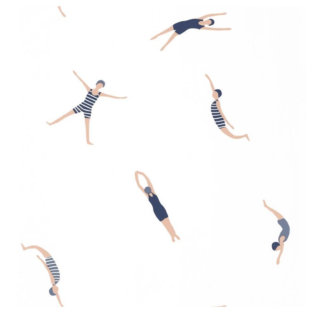 PAPEL PINTADO CASELIO ONLY BLUE FUNNY SWIM BL/AZ