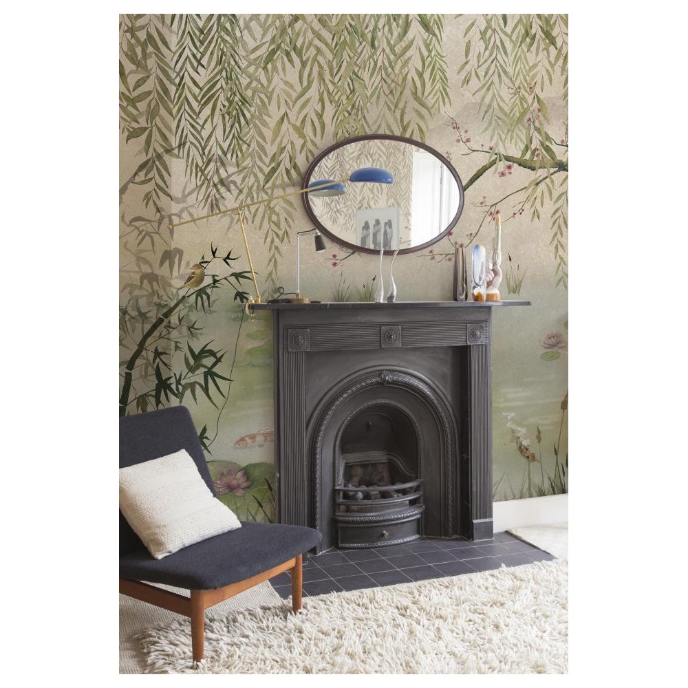 MURAL COORDONNE RANDOM CHINO LOTUS VERDE