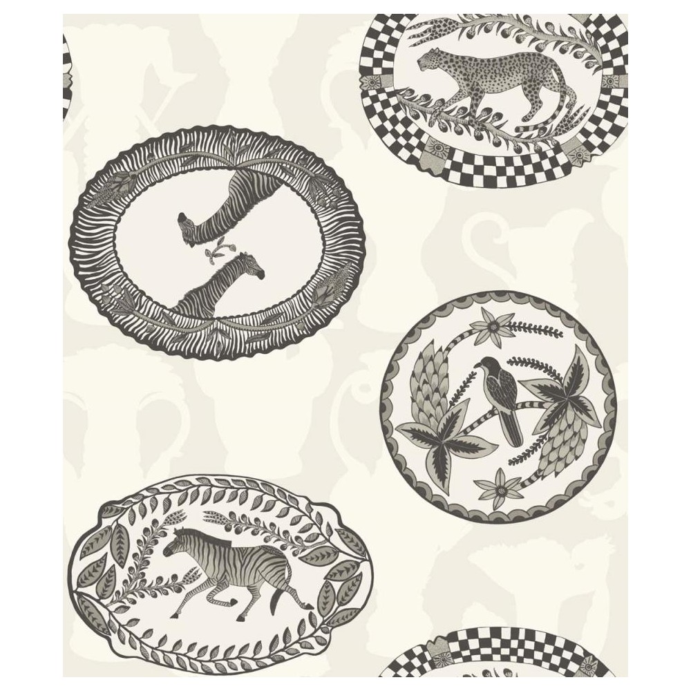 PAPEL PINTADO COLE & SON ARDMORE MATRINAH PIED/NEG