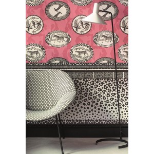 PAPEL PINTADO COLE & SON ARDMORE ZULU NEG/BL