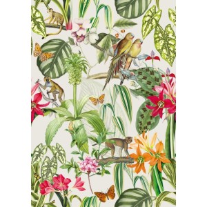 PAPEL PINTADO COORDONNE BRAZIL PARROTS PERLA