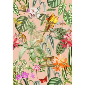 PAPEL PINTADO COORDONNE BRAZIL PARROTS MELOCOTON