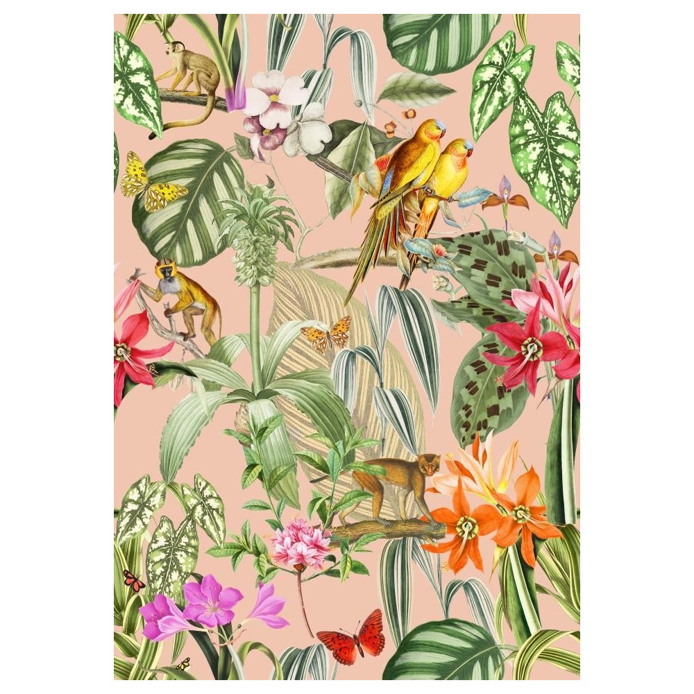 PAPEL PINTADO COORDONNE BRAZIL PARROTS MELOCOTON