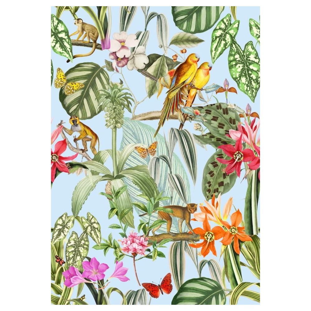 PAPEL PINTADO COORDONNE BRAZIL PARROTS CIELO