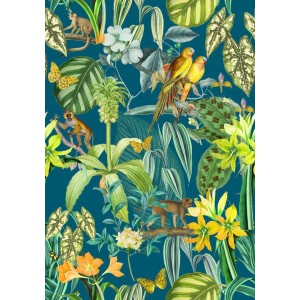 PAPEL PINTADO COORDONNE BRAZIL PARROTS AÑIL